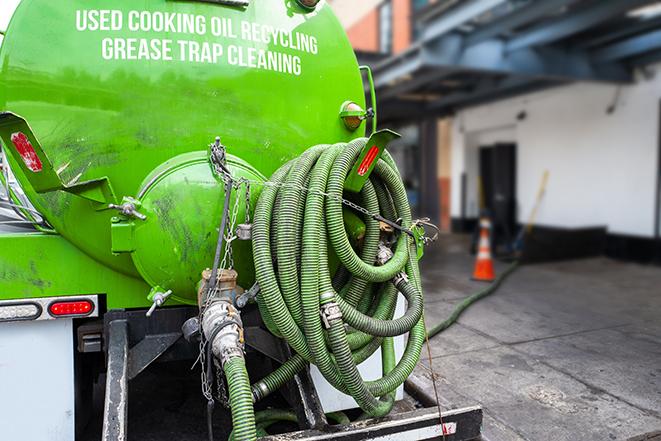 pumping out excess grease and waste from a restaurant's trap in Martinsburg